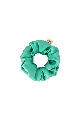 Шовкова об'ємна резинка для волосся зелена MON MOU Silk Hair Band