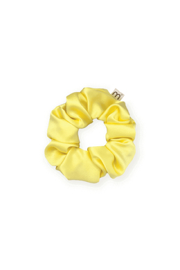 Шовкова об'ємна резинка для волосся жовта MON MOU Silk Hair Band