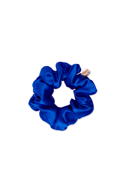 Шовкова об'ємна резинка для волосся синій електрик MON MOU Silk Hair Band