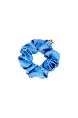 Шовкова об'ємна резинка для волосся блакитна MON MOU Silk Hair Band