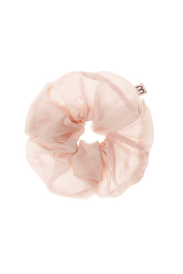 Супер об'ємна резинка для волосся з натурального шовку нюдова MON MOU Volume Silk Scrunchie
