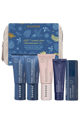 Набір з косметичкою для інтенсивного відновлення стуктури волосся Davroe Travel Pack Fortitude