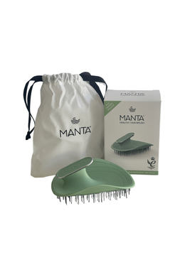 Щітка для волосся зелена шавлія Manta Brush Serene Green