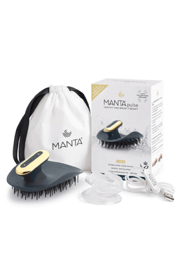 Щітка для волосся з тримачем синя Manta Pulse Brush