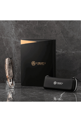 Набір для шкіри голови S-Heart-S Gift Set Scalp Brush World Premium Short Champagne Gold