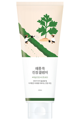 Заспокійлива пінка для вмивання з морським полином ROUND LAB Mugwort Calming Cleanser